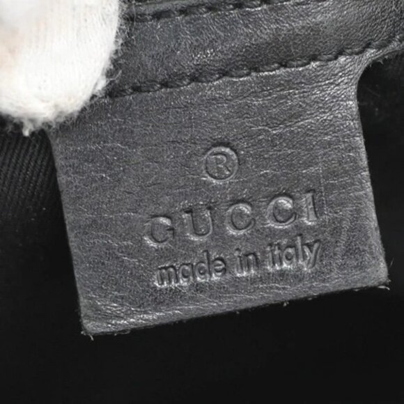 GUCCI GG Pattern Jackie Shoulder Hobo Bag Canvas Leather Black Italy 04DA282 - Picture 11 of 16